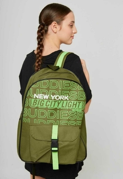 Mochila new york (Negro - Verde) | BUDDIES - comprar online