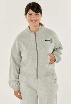 Campera Bomber Fun frisa (Rosa - Gris) | BUDDIES - Motivos Para Quedarte