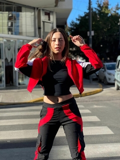 Campera recortes combinada (Verde - Rojo) | SOCIPPO - comprar online