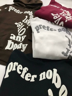 Buzo i prefer nobody friza (Bordó) | SOCIPPO - comprar online