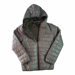 Campera inflable interior con piel (Verde) | GAB