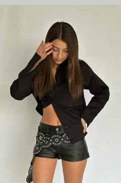 Camisa manga larga (Blanco - Negro) | SOCIPPO