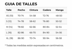 TABLA DE TALLES BAXX COMPANY