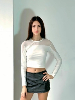 Short pollera gastado (Negro - Gris) | BAXX en internet