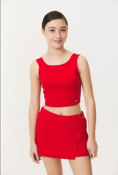 Short pollera Rogue (Rojo - Blanco) | BUDDIES - tienda online