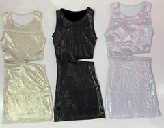 Vestido new look (Dorado - Plateado - Negro) | SOCIPPO