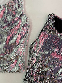 Top lentejuelas (Gris - Negro) | SOCIPPO - comprar online
