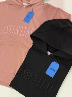 Buzo oversize bordado Tiflis (Negro - Rosa) | NASA - comprar online