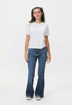 Remera Sarah (Blanco - Azul) | BUDDIES