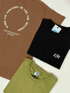 Remera Sparrow (Marrón - Negro - Verde musgo) | ZAV&RO - comprar online