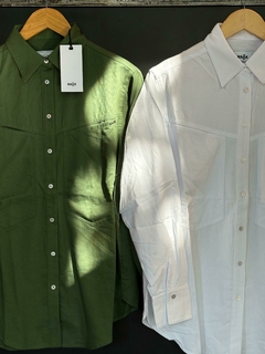 Camisa dama 2 bolsillos (Verde - Blanco) | NASA - comprar online