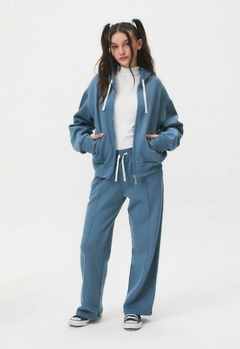 Campera Lily (Gris melange - Azul) | BUDDIES - comprar online