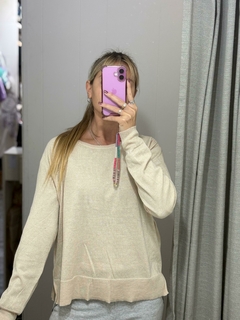 Sweater brillos (Celeste - Beige) | NASA - tienda online