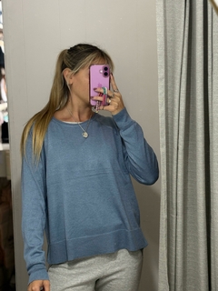 Sweater brillos (Celeste - Beige) | NASA - comprar online