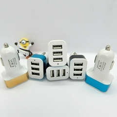 Adaptador/Cargador para auto Triple Salida