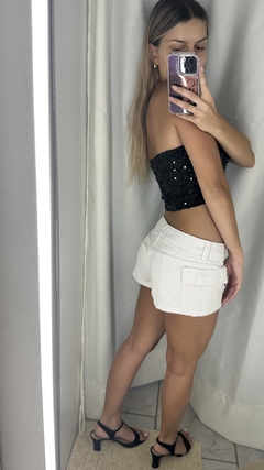 Imagen de Short blanco tiro bajo