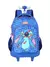 Mochila de Rodinha Stitch Azul Quadriculado Beijos Luxcel