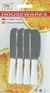 Conjunto com 4 Espátulas Colher Facas Espalhar Passar Manteiga Patê Geleias
