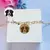 Pulseira Personalizada Medalha P Dourado