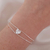 Pulseira coração zircônia - comprar online