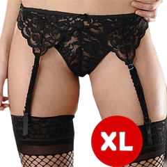 Portaligas XL elastizado negro con tringulos