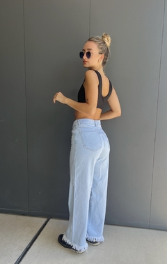 Wide leg flecos celeste en internet
