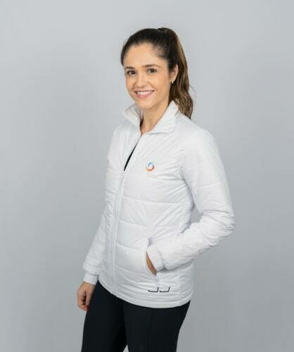 Jaqueta Puffer feminina Compass Branco