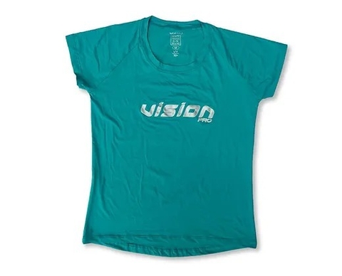 Camiseta feminina Vision silver verde água