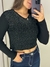 Cropped Tricô com Strass