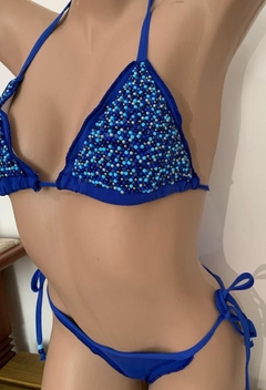 Conjunto Cortininha Perolas Azuis - Ref. CCRLP0002 - comprar online