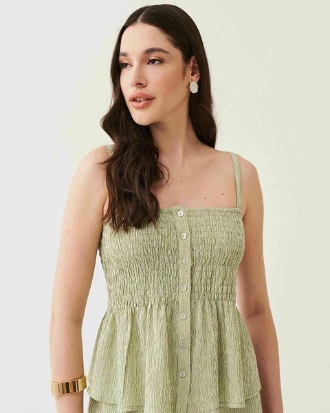 Blusa com elastex e textura