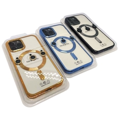 Capa de celular compatível com iPhone 12 Pro MagSafe com conjunto de Lentes