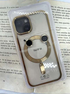 Capa de celular compatível com iPhone 14 Normal MagSafe com conjunto de Lentes - comprar online