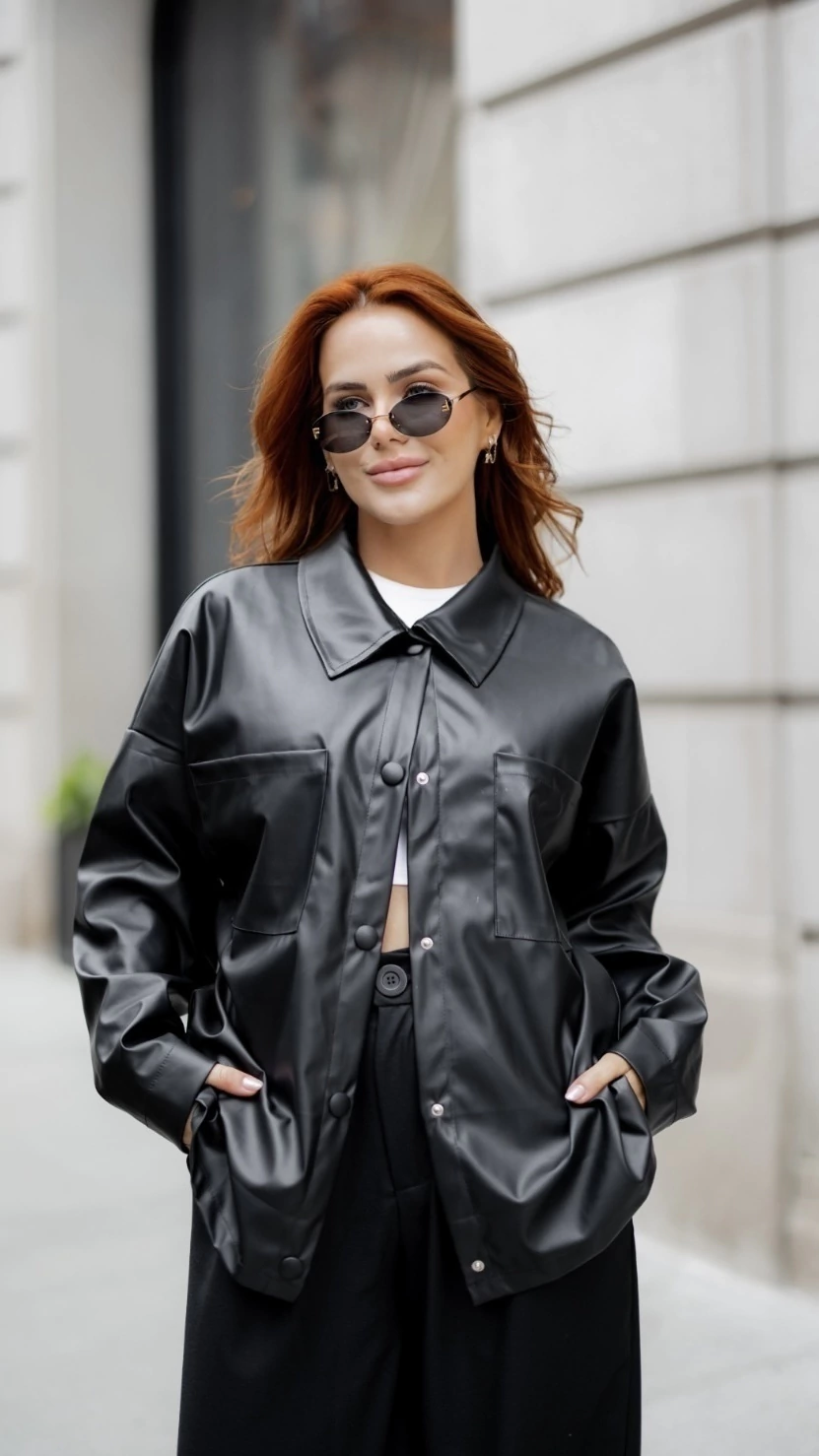 Blusão de Couro Eco