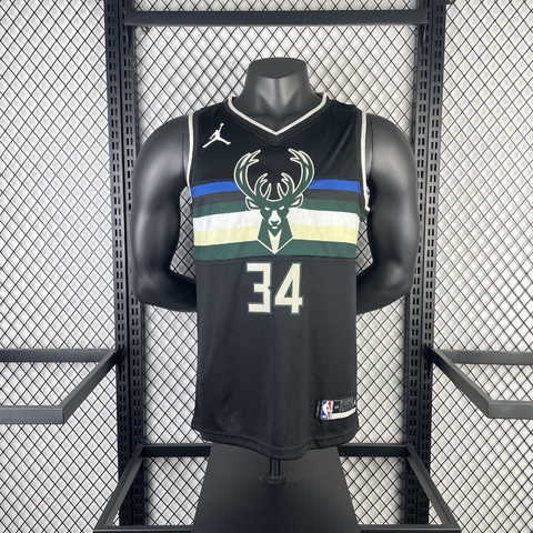 Milwaukee Bucks Preta - Giannis Antetokounmpo #34