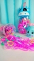 Elástico Colorido Cabelo Infantil Pote Decorativo