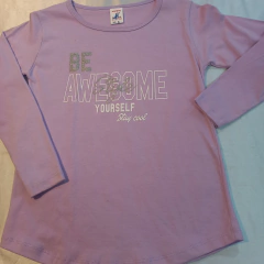 Remera Estampa Be Awesome en internet
