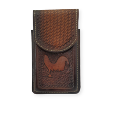 Funda para celular piel café