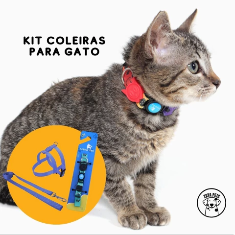 Kit Coleira de Gato + Peitoral - PP (1 ao 5)