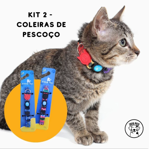 Kit 2 coleiras Gato Pescoço