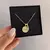 COLAR PERSONALIZADO MEDALHA 15 mm E MINI URSO CRAVEJADO DOURADO - comprar online