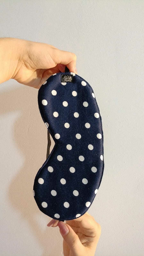 Máscara Tapa Olhos Pra Dormir - Estampado Póa Azul
