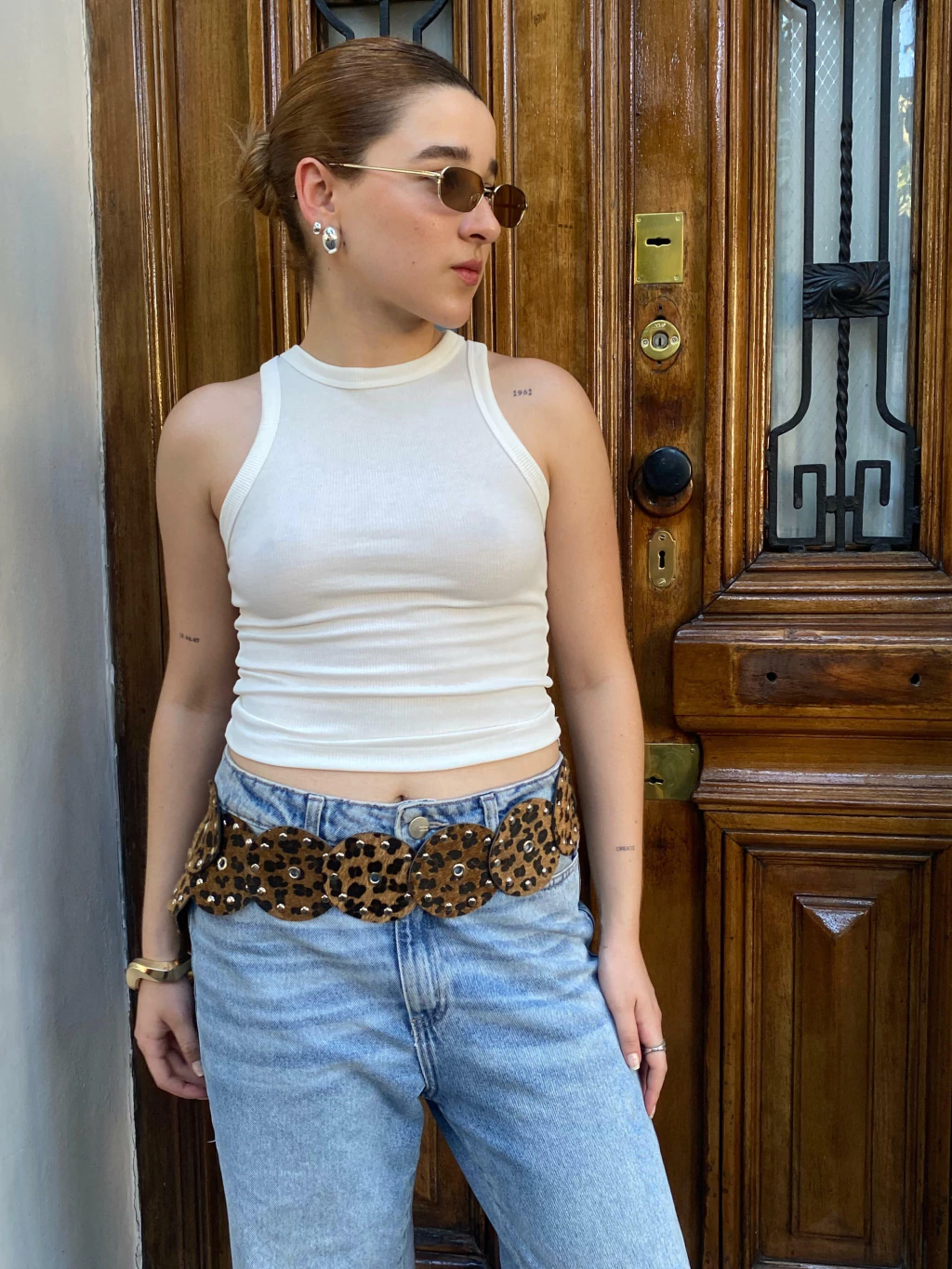 Musculosa basic larga blanca