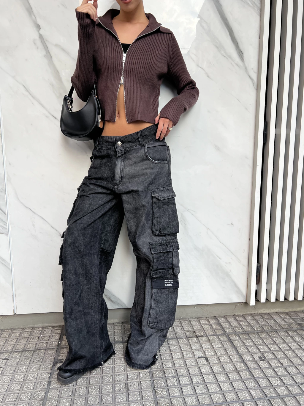 Charcoal cargo Jean
