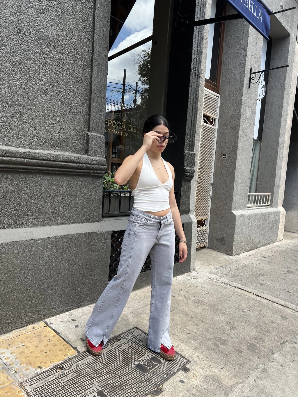 Jean acid gris