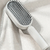 Escova de cabelo autolimpante para mulheres, escova de cabelo antiestática para perda de cabelo, massagem de airbag, pente de couro cabeludo - loja online