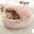 Cama de animal de estimação redonda de pelúcia quente casa macia longa cama de pelúcia 2 em 1 cama - AVL Store