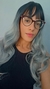 Peruca wig Preto Com Grisalho Ondulado