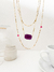Colar duplo turmalina rosa - comprar online
