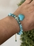 Pulseira pedra azul turquesa